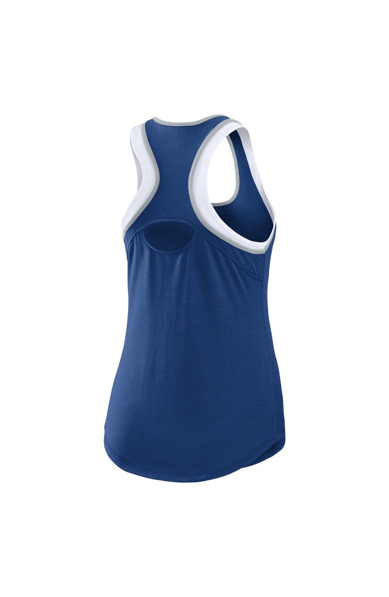 WEAR by Erin Andrews Women's WEAR by Erin Andrews Royal Los Angeles Dodgers Colorblock Racerback Tank Top, Alternate, color, Royal