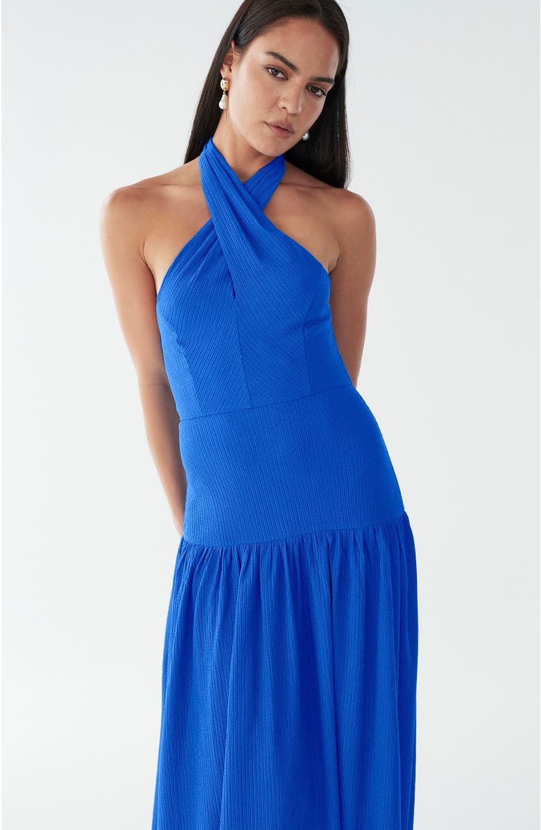 BWLDR Harvi Midi Dress, Alternate, color, Bright Blue