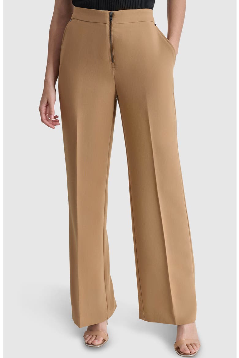 Double Weave Wide Leg Pants, Main, color, TRUFFLE