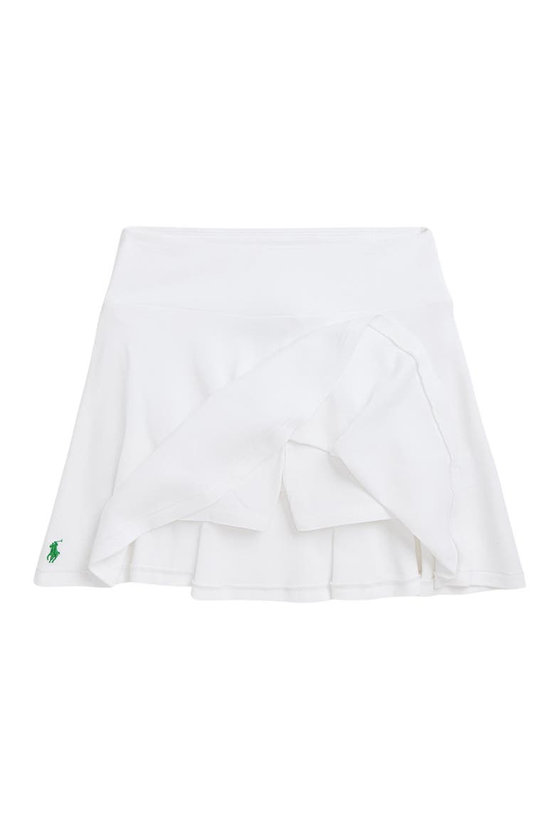 Kid's Pleated Piqué Tennis Skort, Alternate, color, WHITE
