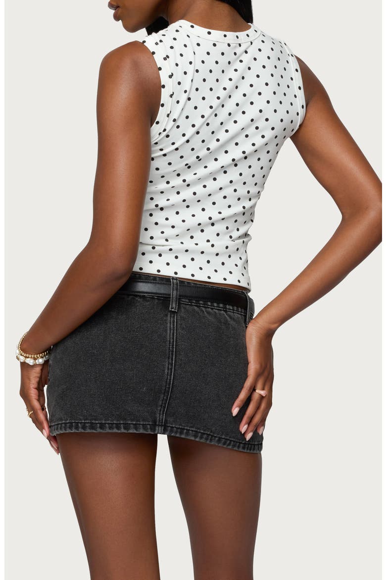 Rosalind Polka Dot Button-Up Tank Top, Alternate, color, WHITE