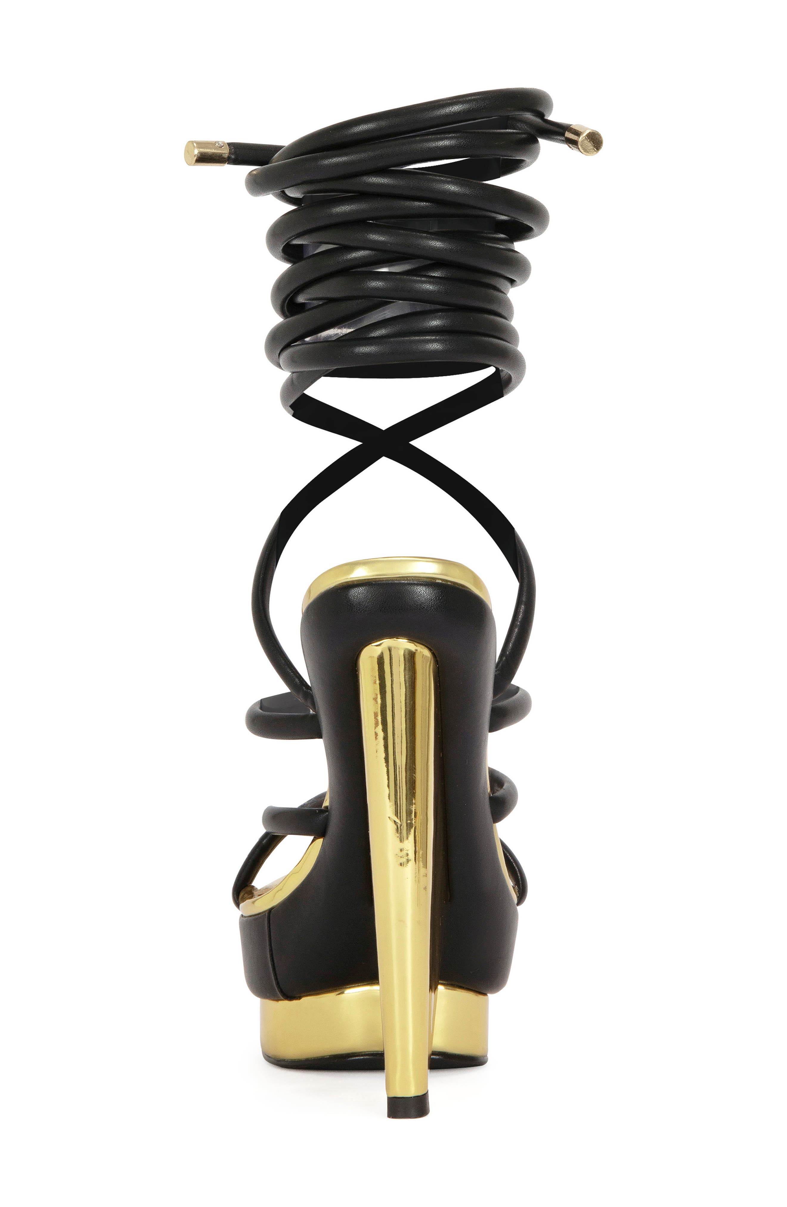 AZALEA WANG Celinea Ankle Wrap Platform Sandal, Alternate, color, 