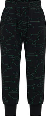 TINY TRIBE Kids' Inflight Print Cotton Joggers