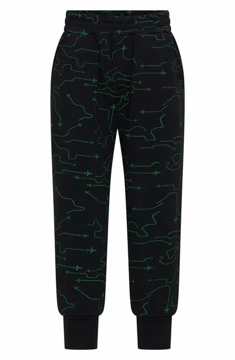 TINY TRIBE Kids' Inflight Print Cotton Joggers