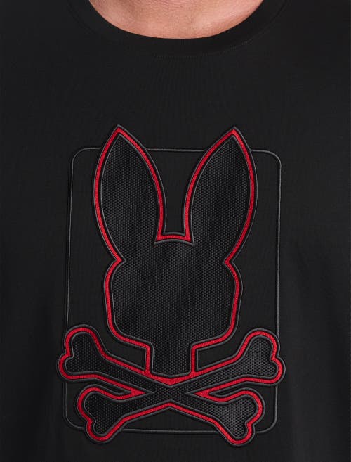 Psycho Bunny Big & Tall Pierce Graphic Tee In Black