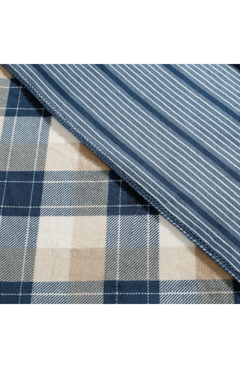 Nautica Buffalo Plaid Throw Blanket, Alternate, color, Navy/ Beige