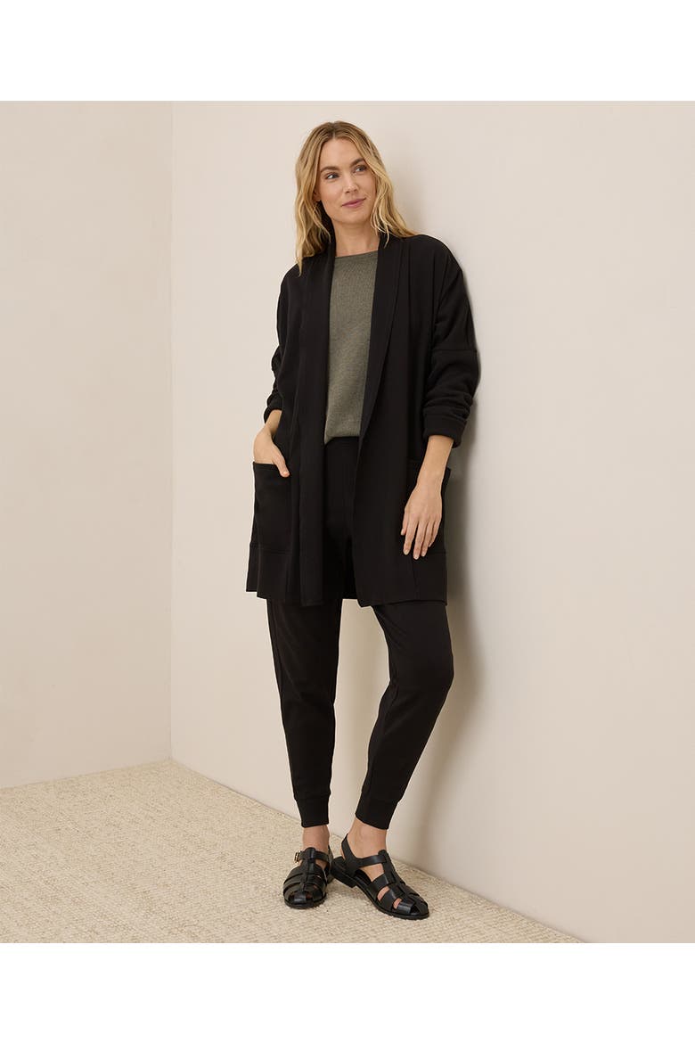 Organic Cotton Airplane Wrap Cardigan, Alternate, color, Black