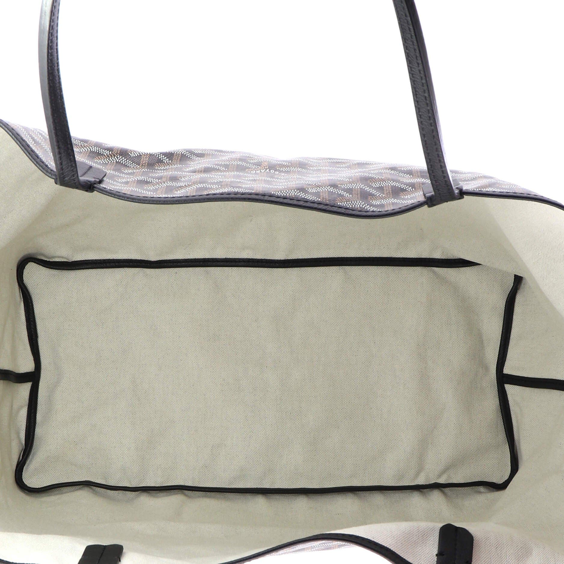 Pre-Owned Goyard Saint Louis Tote Coated Canvas GM, Alternate, color, Black