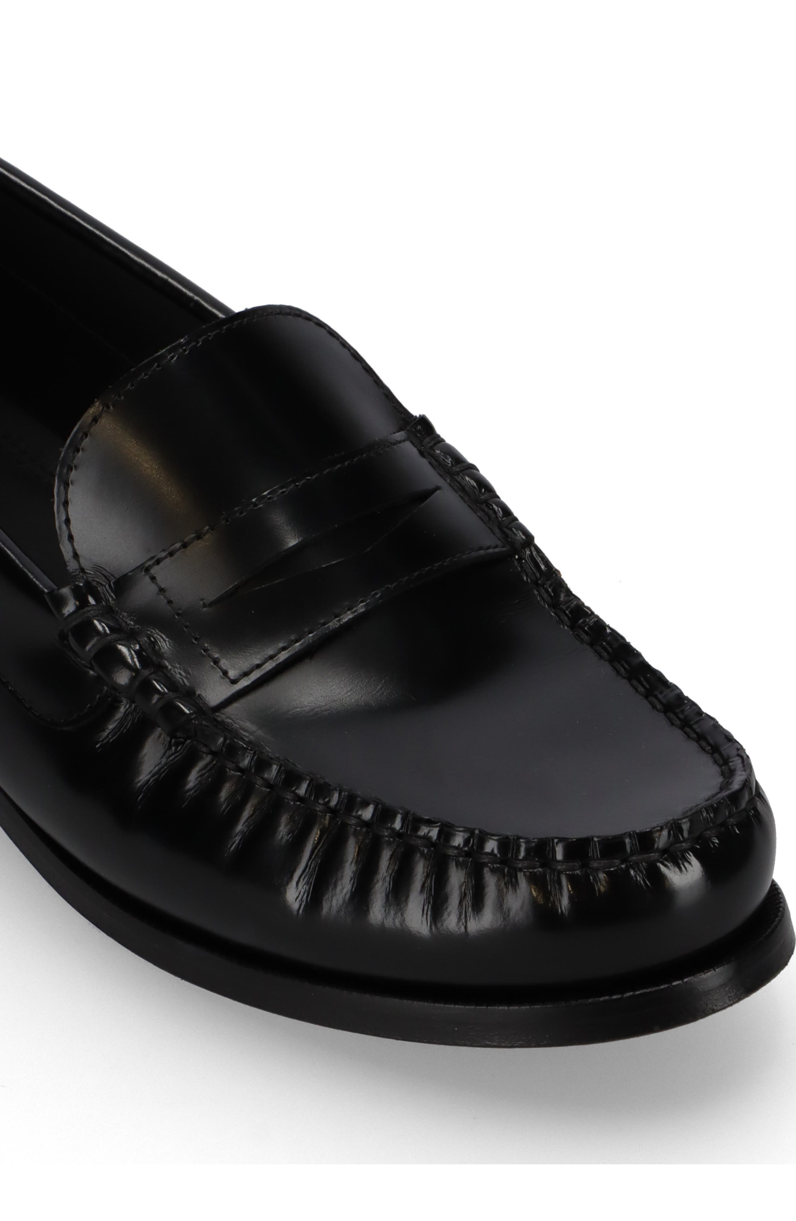 ALOHAS <p>Rivet Leather Loafer (Women)</p>, Alternate, color, Black