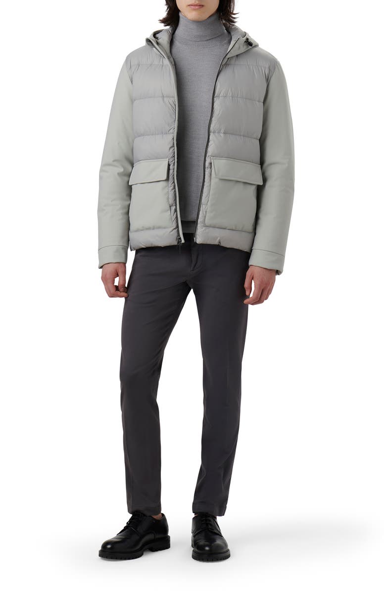 Bugatchi Water Resistant Hooded Puffer Jacket, Alternate, color,