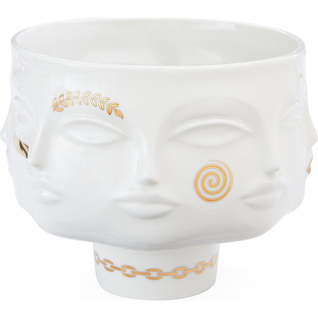 Jonathan Adler Gilded Dora Maar Decorative Bowl In Gold/white