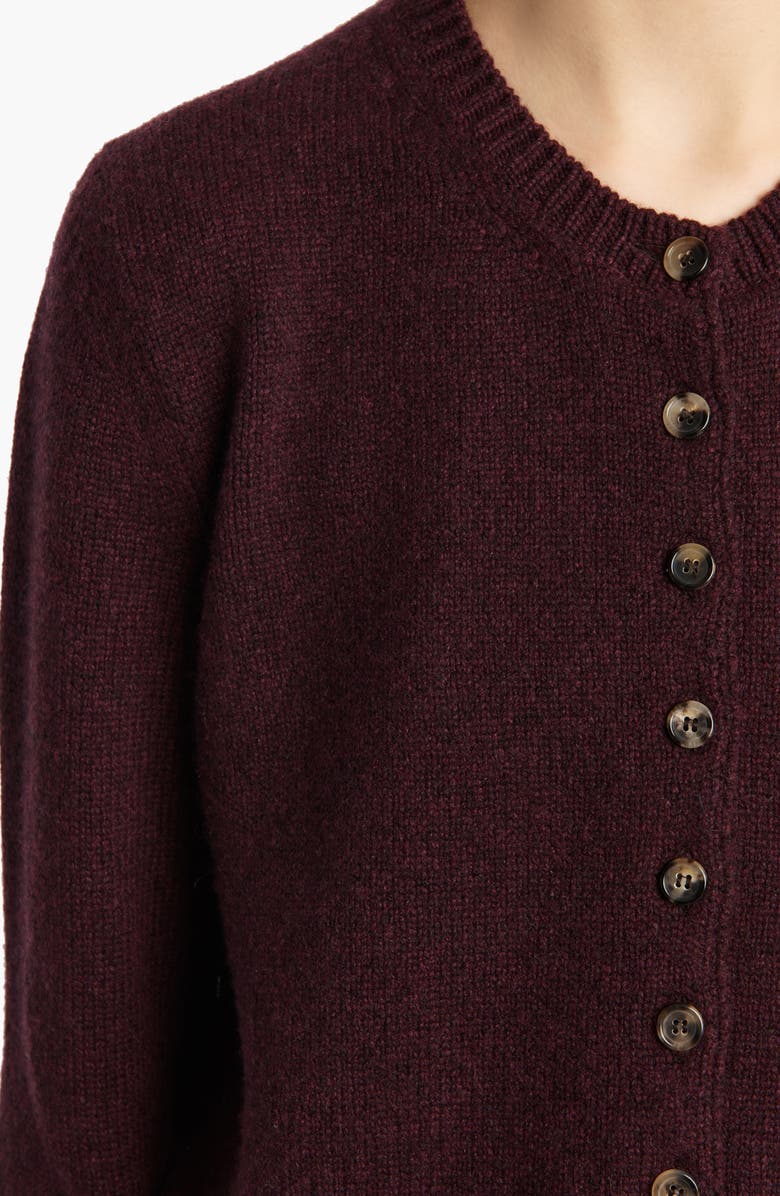 Khaite Everheart Cashmere Cardigan, Alternate, color, Plum