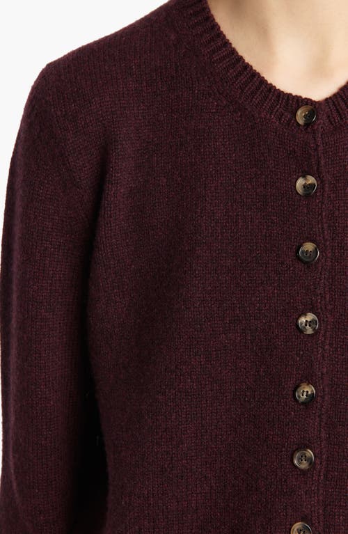 Khaite Plum Cashmere Knit Everheart Cardigan In Purple