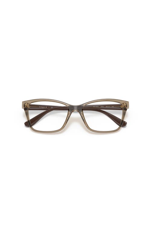 Vogue Eyewear 53mm Rectangle Optical Glasses In Brown