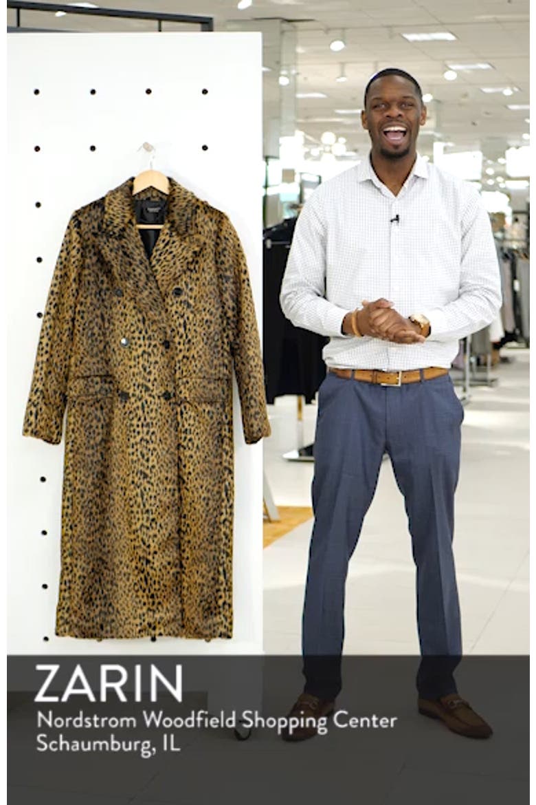 Toni Faux Fur Leopard Long Coat video