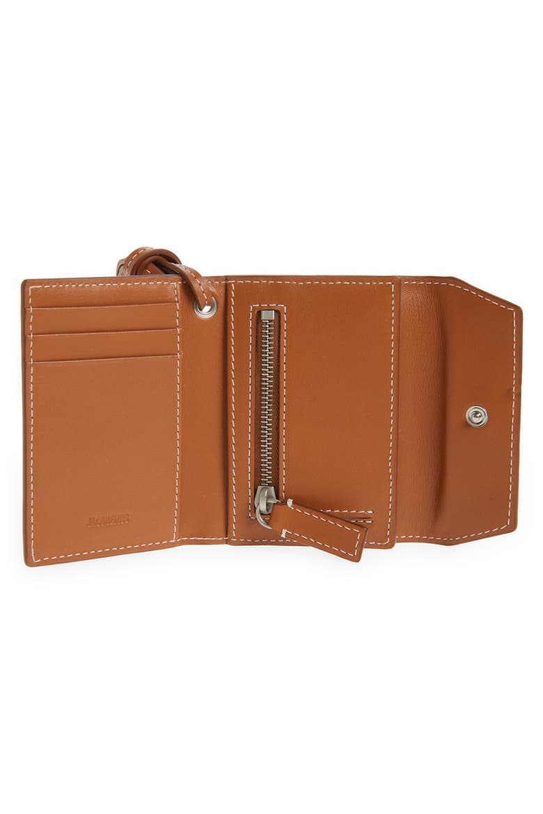 Le Porte Leather Envelope Wallet, Alternate, color, LIGHT BROWN 2