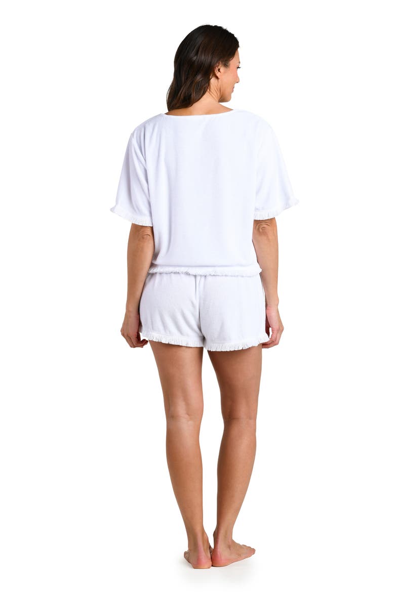 Wild Nomad Fringe Trim Cover-Up Shirt, Alternate, color, WHITE