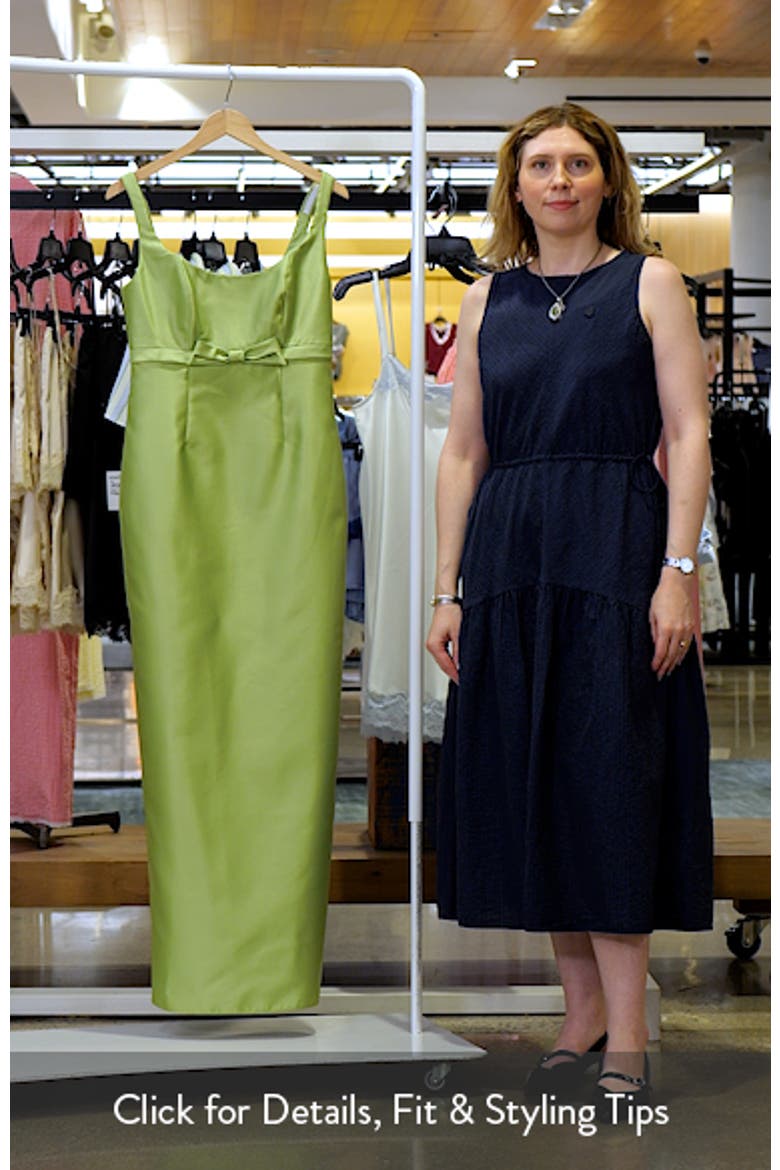 Gwyneth Satin Sheath Gown video