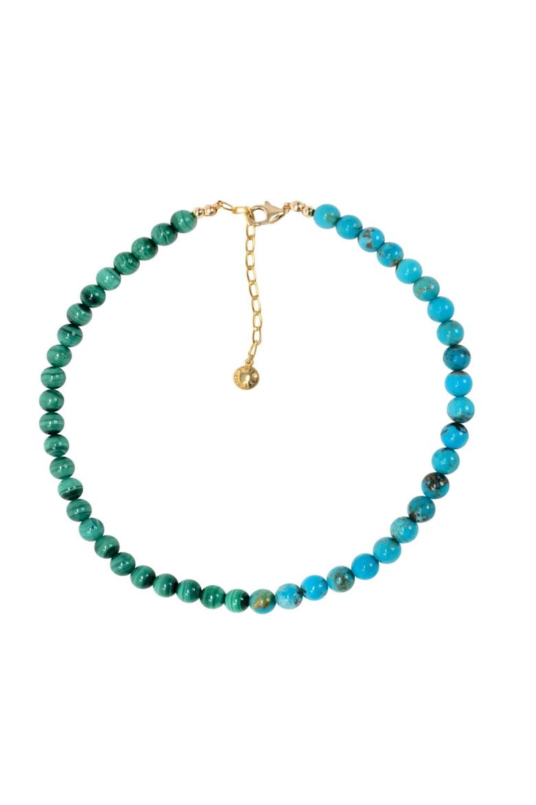 Turquoise + Malachite Collar Necklace, Main, color, Turquoise/Malachite