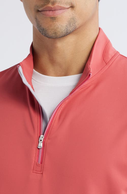 Johnnie-o Motion Performance Quarter Zip In Rouge