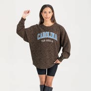 GAMEDAY COUTURE Women's Gameday Couture Brown North Carolina Tar Heels Leopard Oversized Sweatshirt