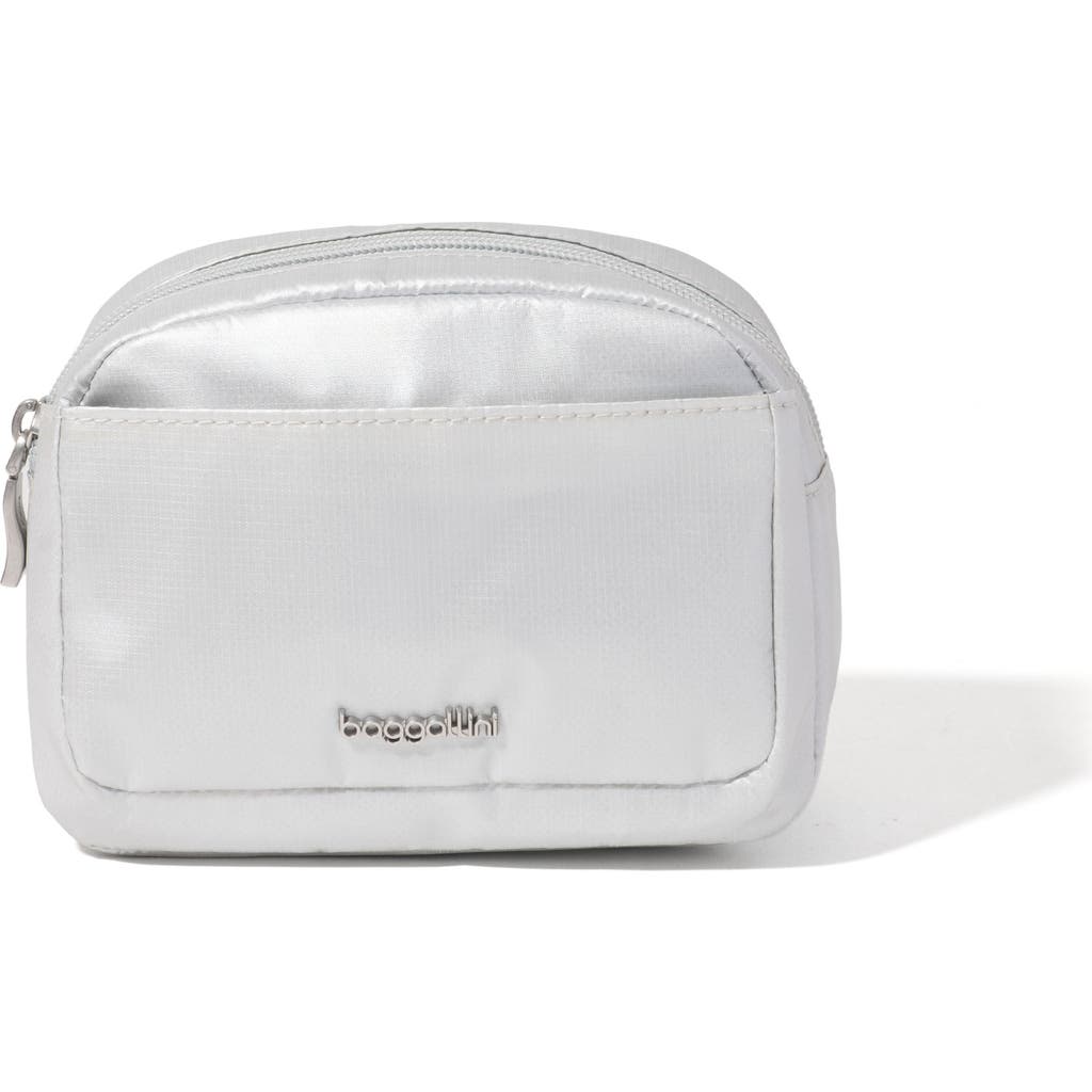 Baggallini Small Pocket Cosmetic Bag In Silver