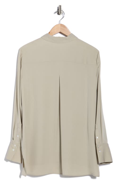 Theory Sunaya Silk Button-up Shirt In Multi