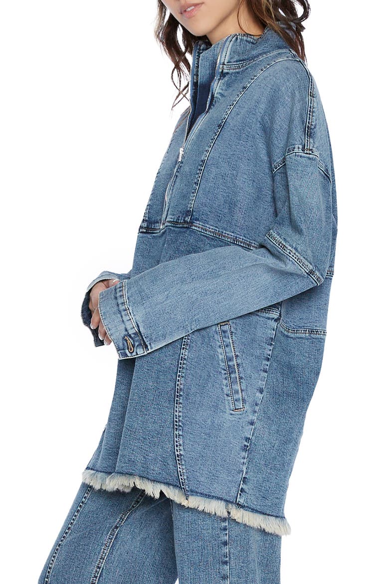 Popover Denim Shirt Jacket, Alternate, color, SOUTH BLUE