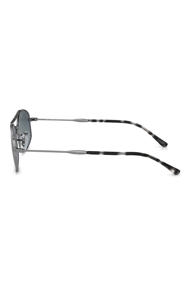 54mm Polarized Oval Sunglasses, Alternate, color, GUNMETAL