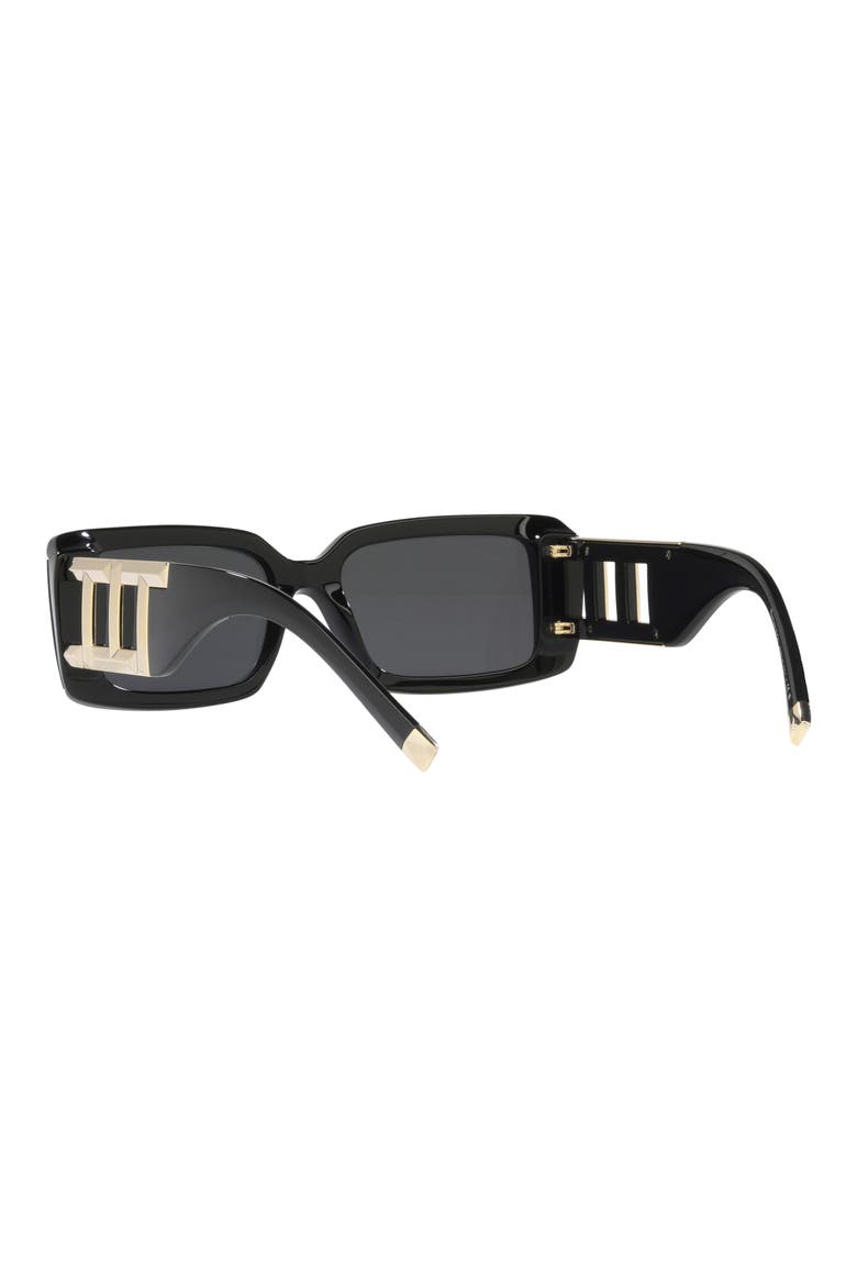62mm Oversize Rectangular Sunglasses, Alternate, color, BLACK