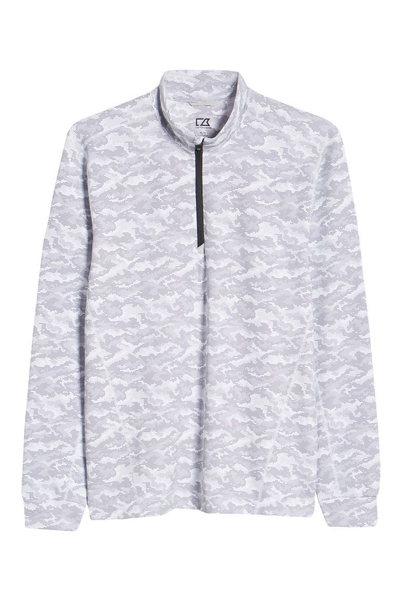 Traverse Camo Quarter Zip Pullover, Main, color, CHARCOAL