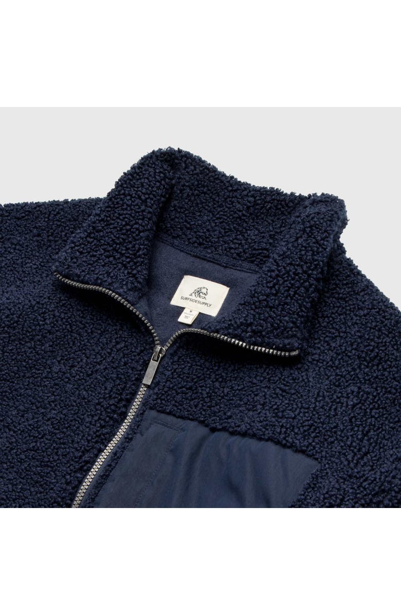 Surfside Supply Co. Steve Fleece Jacket, Alternate, color, Navy Blazer