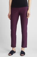 Eileen Fisher High Waist Slim Crepe Ankle Pants
