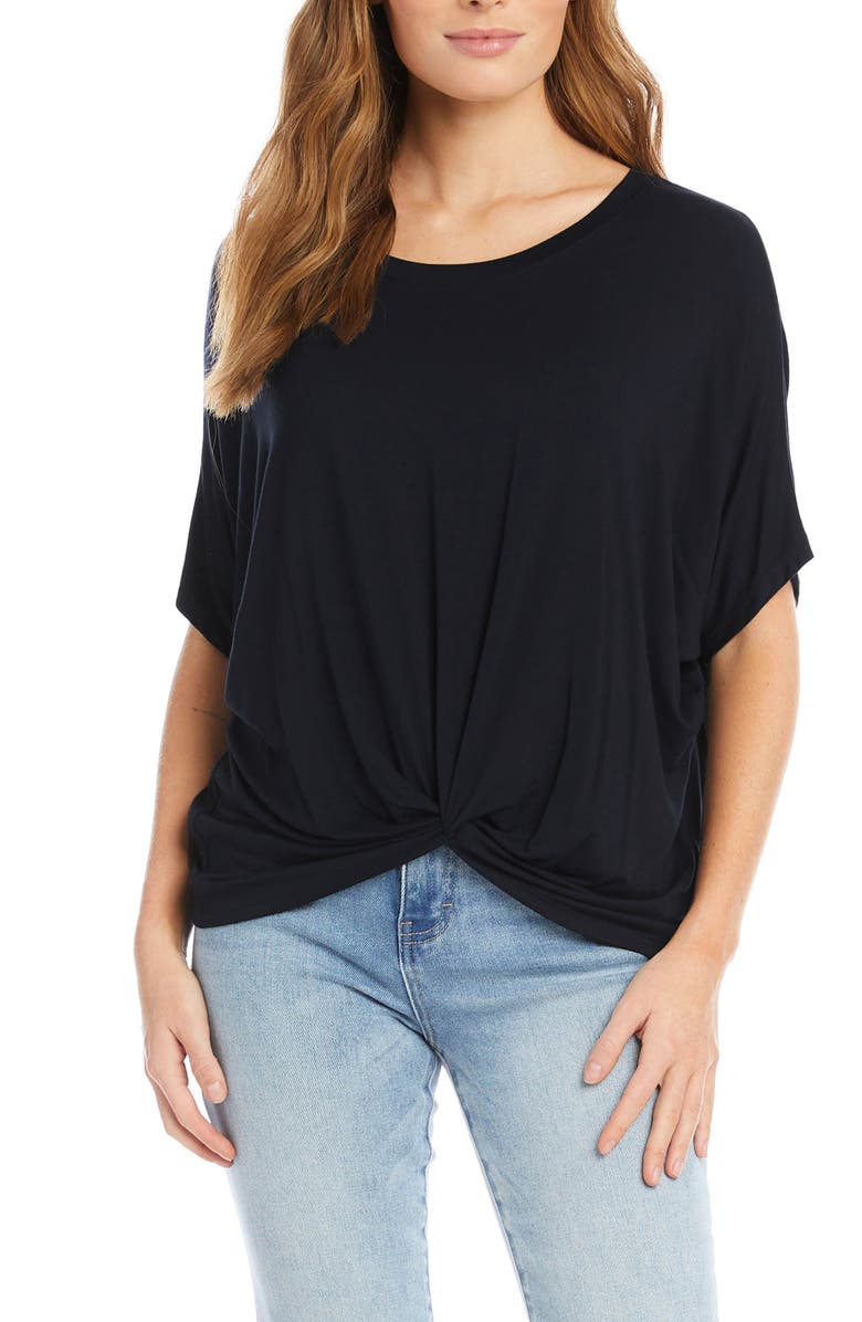 Karen Kane Dolman Sleeve Twist Front Top, Main, color,