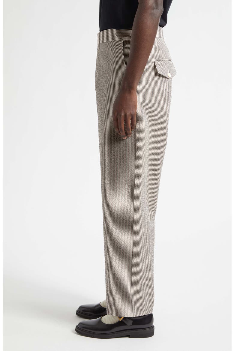 Café Stripe Seersucker Trousers, Alternate, color, BROWN WHITE