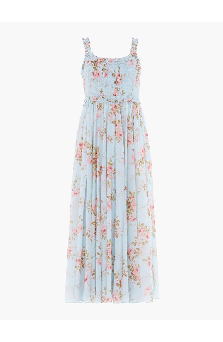 Needle & Thread Summer's Rose Chiffon Cami Ankle Gown, Alternate, color, Aqua