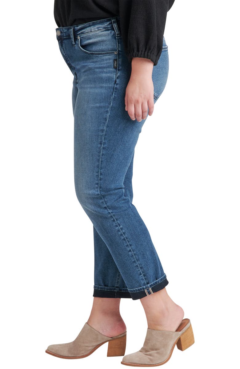 Silver Jeans Co. Beau Cuff Girlfriend Fit Jeans, Alternate, color,