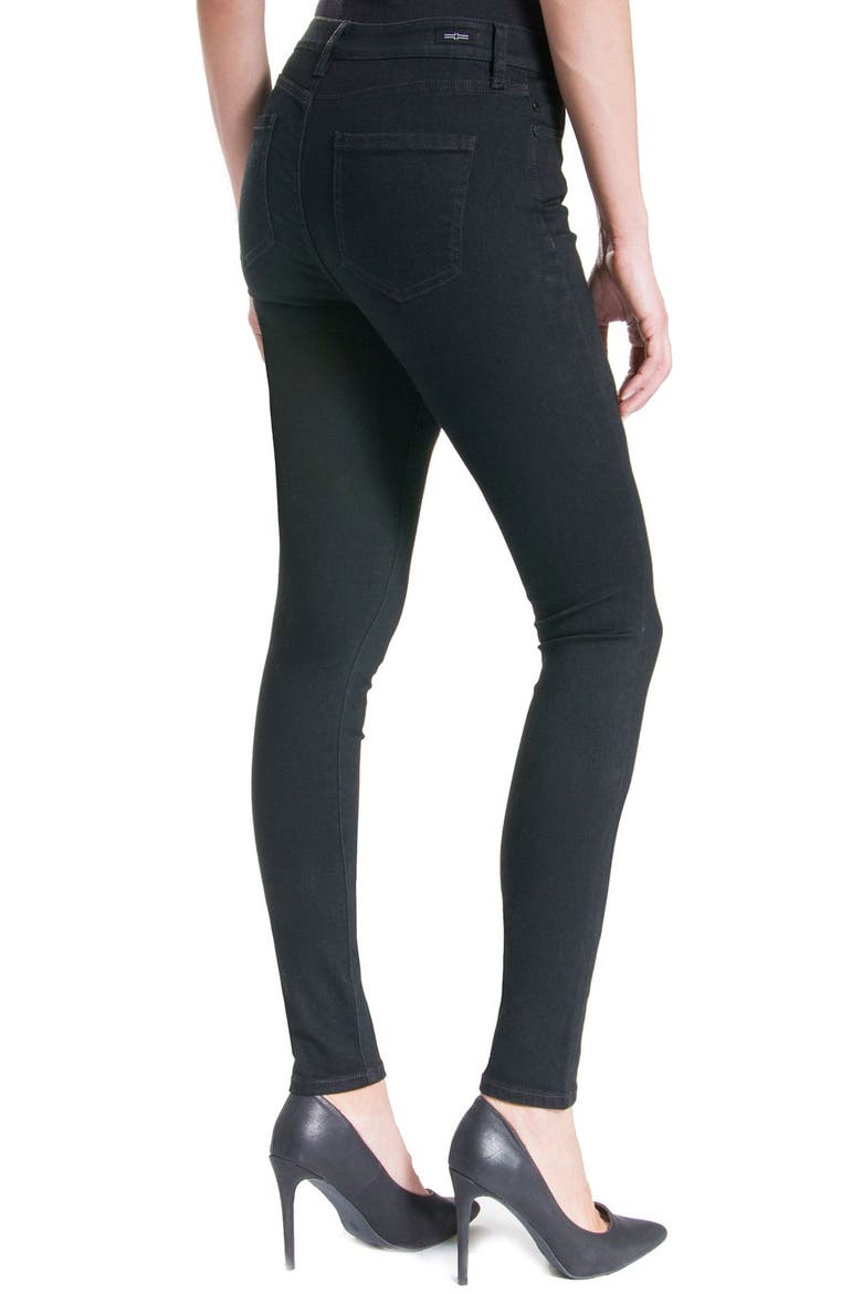 Liverpool Jeans Company Abby Mid Rise Soft Stretch Skinny Jeans, Alternate, color, BLACK RINSE
