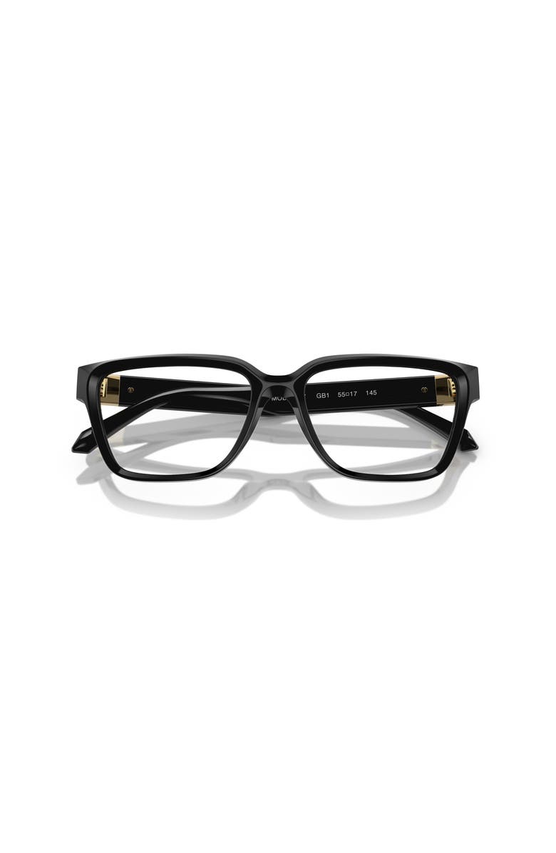 Versace 55mm Rectangle optical glasses, Alternate, color, Black