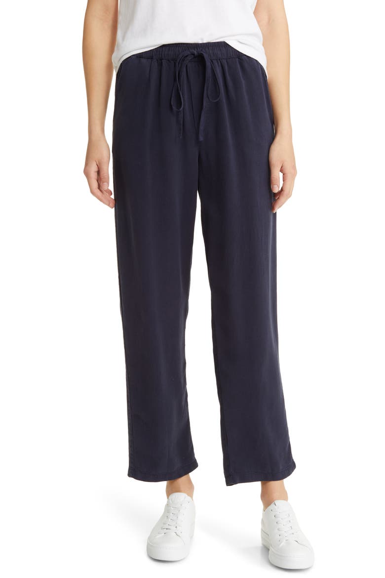 Straight Leg Drawstring Pants, Main, color, NAVY NIGHT