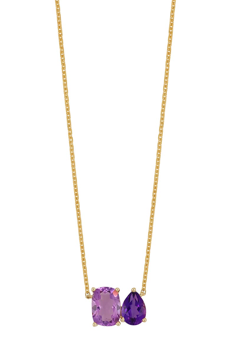 14K Gold Amethyst Pendant Necklace (Nordstrom Exclusive), Main, color, 14K YELLOW GOLD