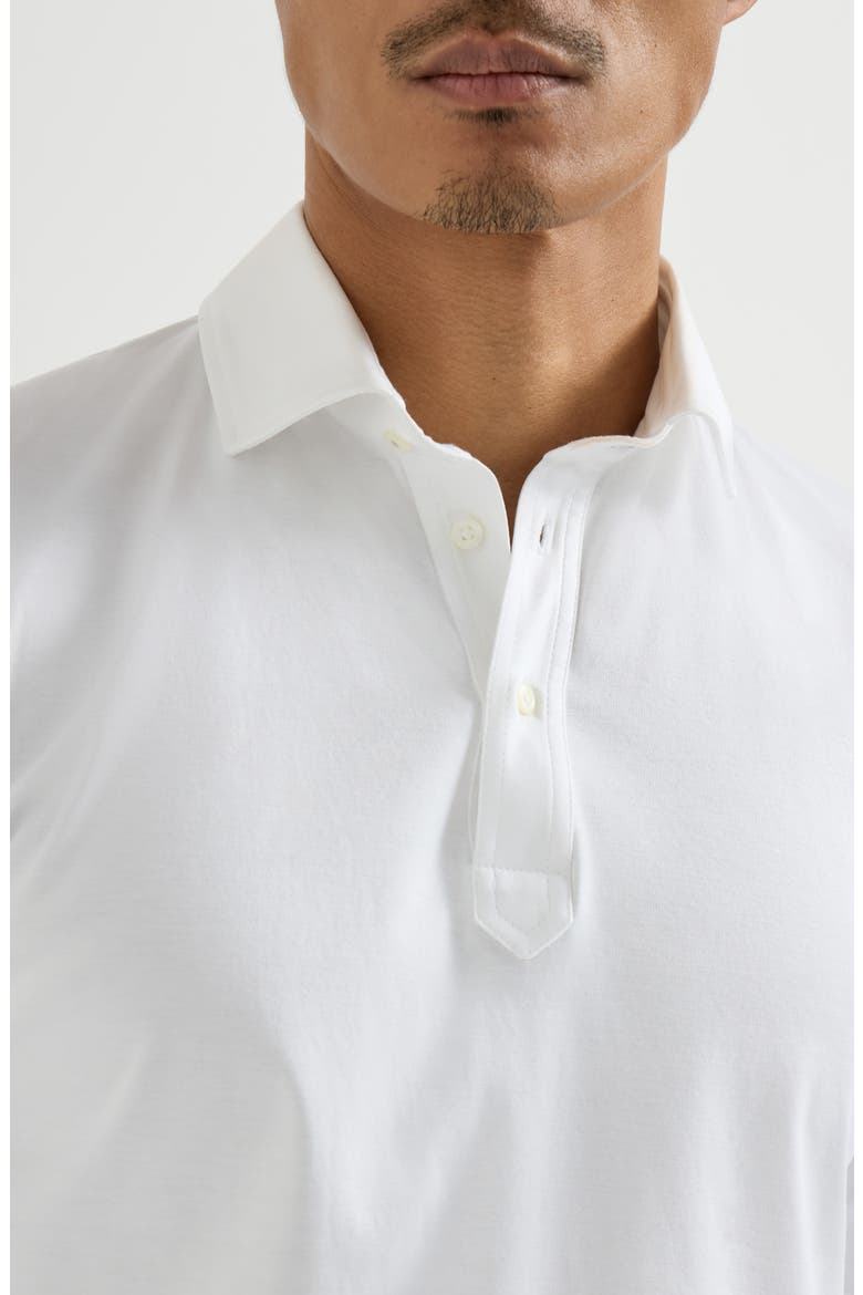 Polo with shirt collar, Alternate, color, White