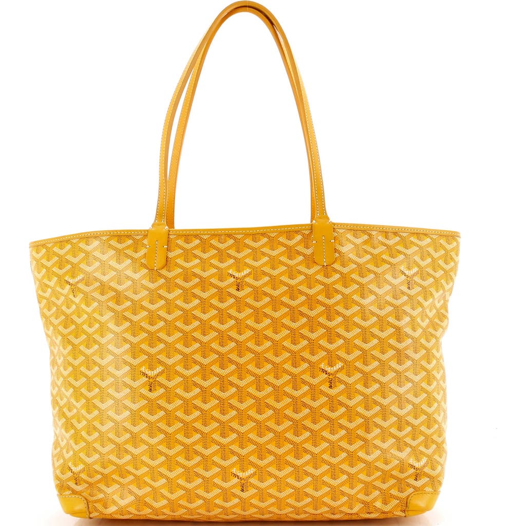 Pre-owned Goyard Goyard Artois Tote Coated Canvas Mm In Yellow