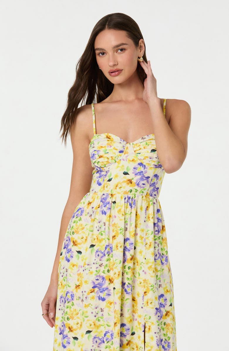 ASTR the Label Floral Pleated Bust Fit & Flare Sundress, Alternate, color, 
