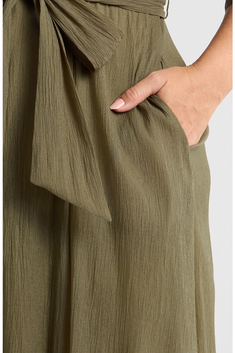 Chiffon Maxi Shirtdress, Alternate, color, OLIVE
