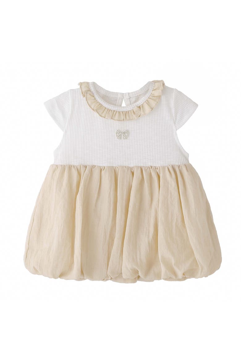 Bow Balloon Dress, Main, color, Beige