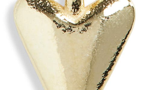 Argento Vivo Pointed Heart Pendant Necklace In Gold