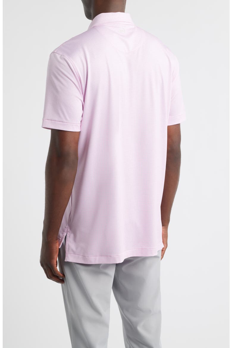 Gingham Check Performance Jersey Polo, Alternate, color, PINK PARFAIT