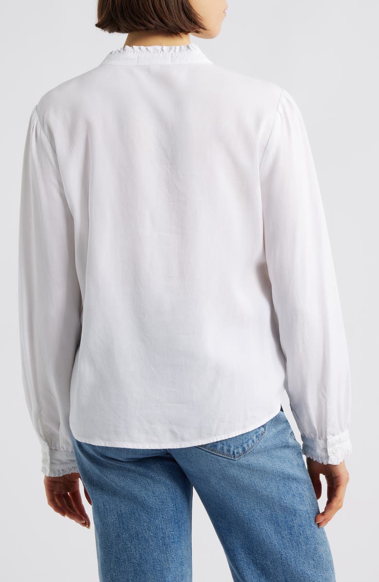 Cloth & Stone Frill Placket Shirt, Alternate, color, White