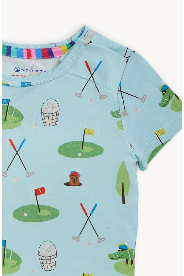 Kids' Gopher It Short Sleeve Two-Piece Fitted Pajamas, Alternate, color, GOPHR